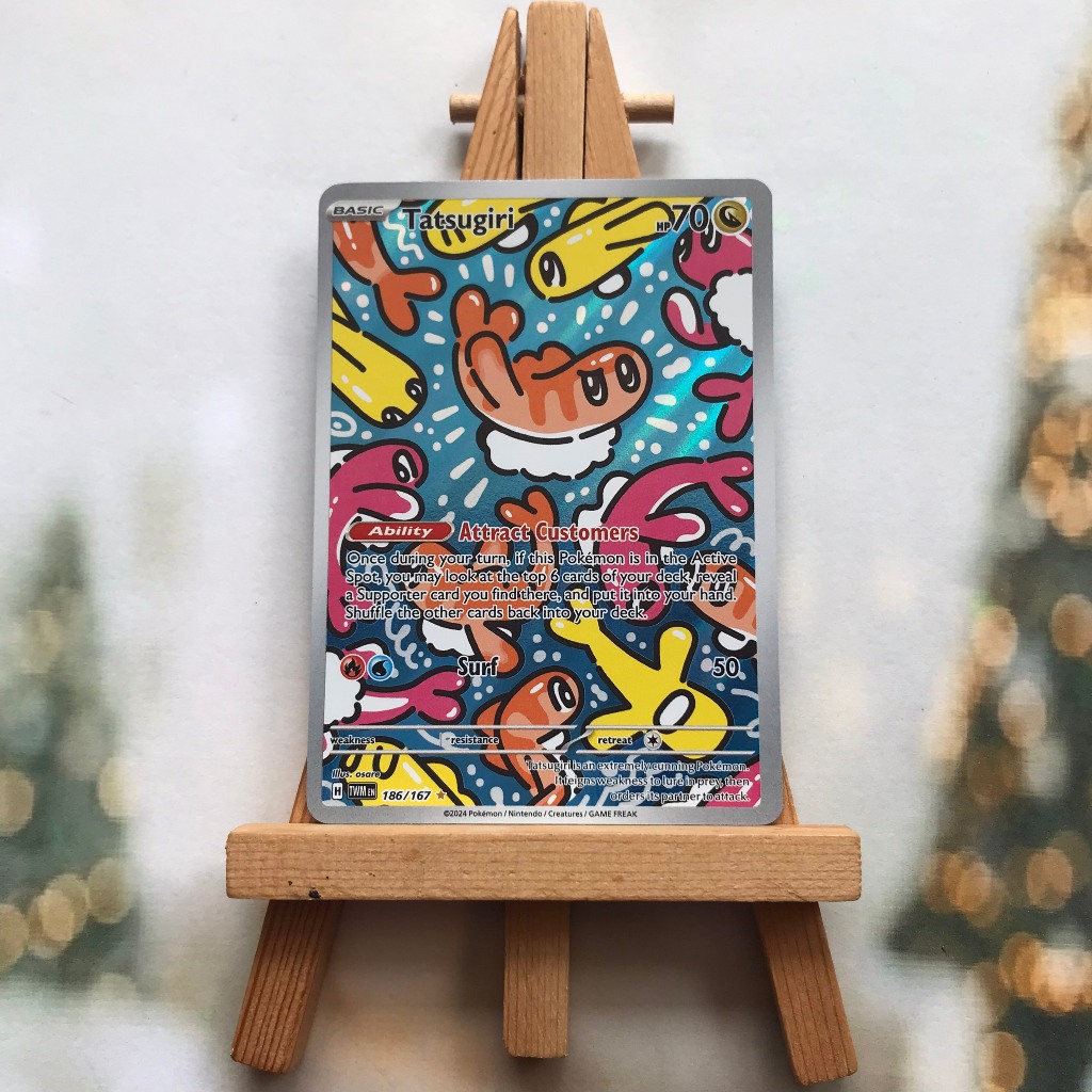 Thẻ hình Pokemon Tatsugiri 186/167 - Lá bài lẻ Scarlet&Violet Twilight Masquerade Illustration Rare tiếng Anh chính hãng