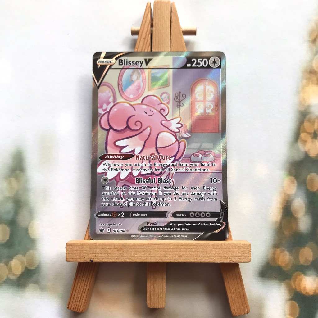 Thẻ hình Pokemon Blissey V 183/198 - Lá bài lẻ Alternate Art Ultra Rare tiếng Anh chính hãng