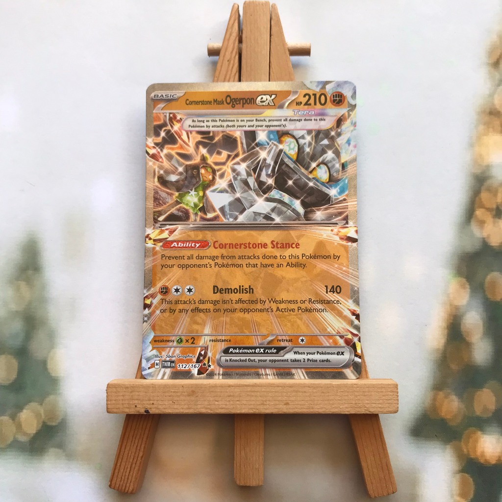 Thẻ hình Pokemon Cornerstone Mask Ogerpon ex 112/167 - Lá bài SVE: Twilight Masquerade Ultra Rare tiếng Anh chính hãng