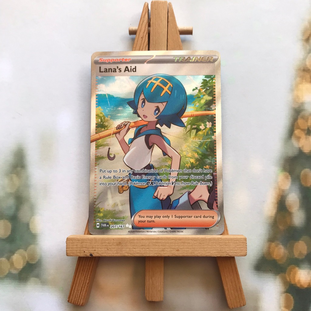 Thẻ hình Pokemon Lana's Aid 207/167 - Lá bài lẻ Twilight Masquerade Full Art Secret Rare tiếng Anh chính hãng