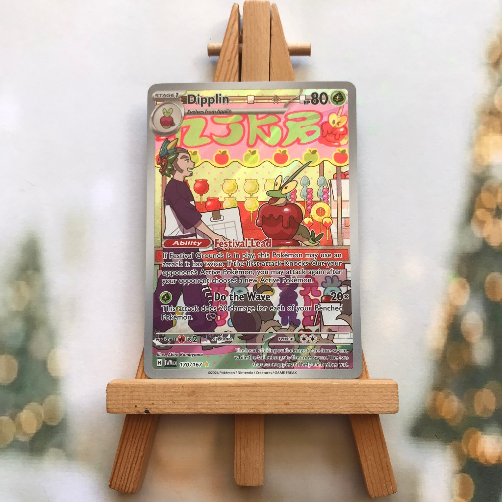 Thẻ hình Pokemon Dipplin 170/167 - Lá bài lẻ Twilight Masquerade Illustration Rare tiếng Anh chính hãng