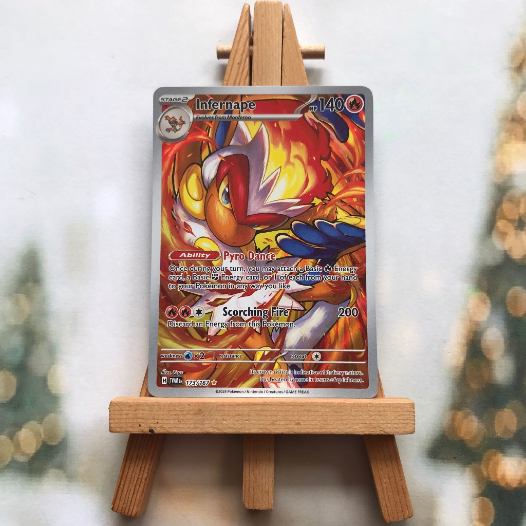 Thẻ hình Pokemon Infernape 173/167 - Lá bài lẻ Twilight Masquerade Illustration Rare tiếng Anh chính hãng