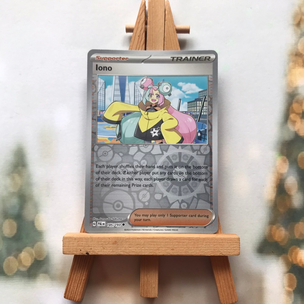 Thẻ hình Pokemon Iono 185/193 - Lá bài Scarlet & Violet: Paldea Evolved Uncommon Reverse Holo Promo tiếng Anh chính hãng