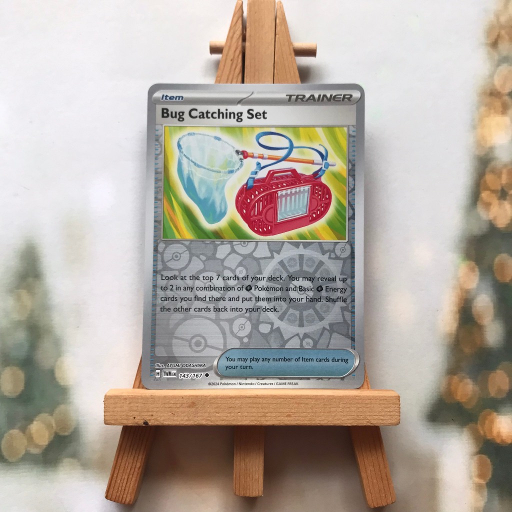 Thẻ hình Pokemon Bug Catching Set 143/167 - Lá bài lẻ Twilight Masquerade Uncommon Reverse Holo tiếng Anh chính hãng