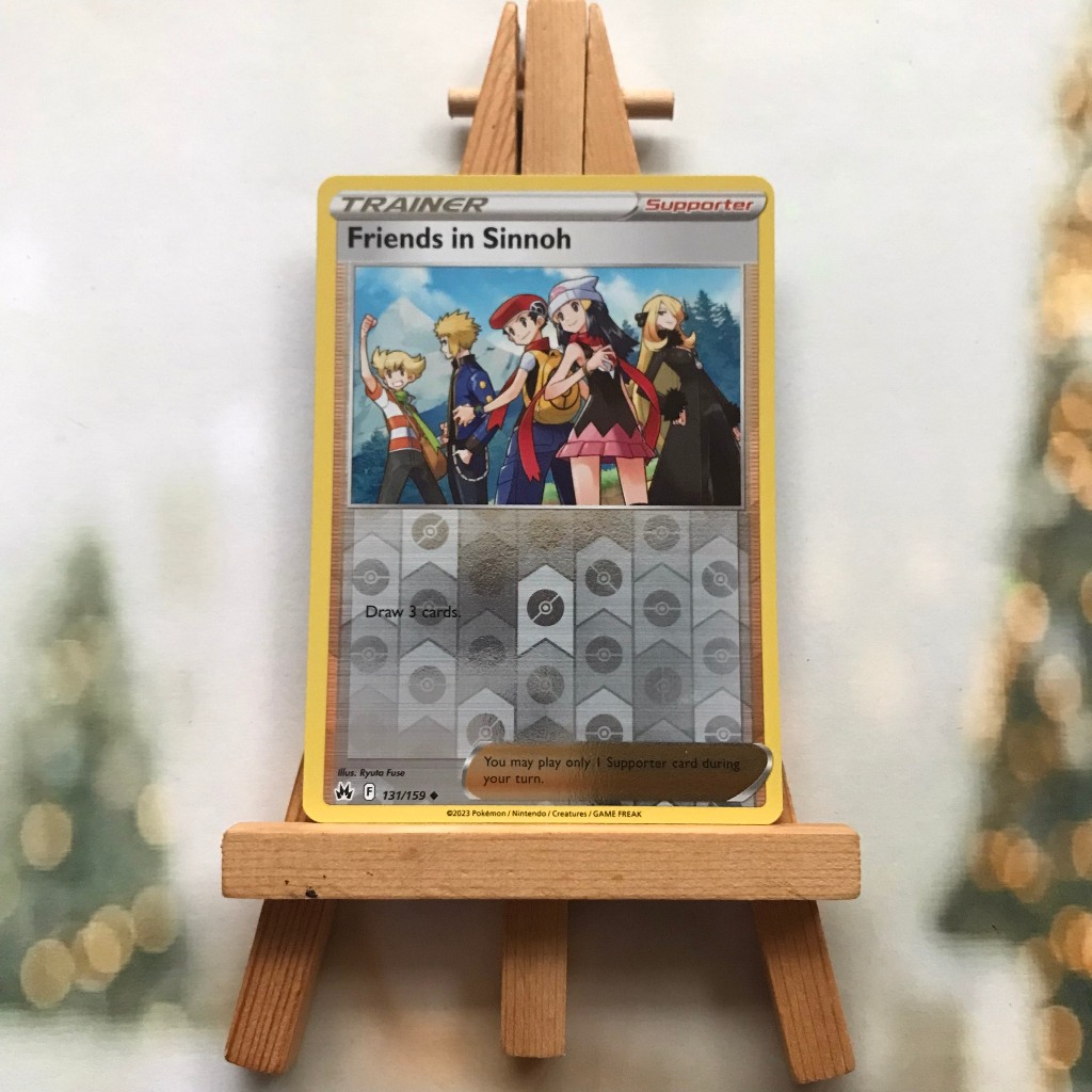 Thẻ hình Pokemon Friends in Sinnoh 131/159 - Lá bài lẻ Crown Zenith Uncommon Reverse Holo tiếng Anh chính hãng