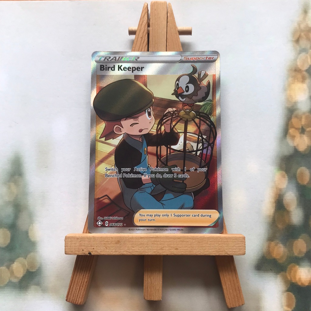 Thẻ hình Pokemon Bird Keeper 066/072 - Lá bài lẻ Full Art Ultra Rare tiếng Anh chính hãng