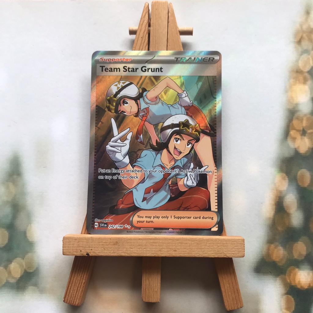 Thẻ hình Pokemon Team Star Grunt 242/198 - Lá bài lẻ Scarlet & Violet Base Set Full Art Secret Rare tiếng Anh chính hãng