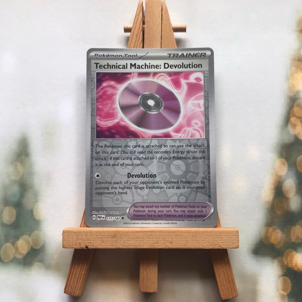 Thẻ hình Pokemon Technical Machine: Devolution 177/182 - Lá bài lẻ Paradox Rift Uncommon Reverse Holo tiếng Anh chính hãng