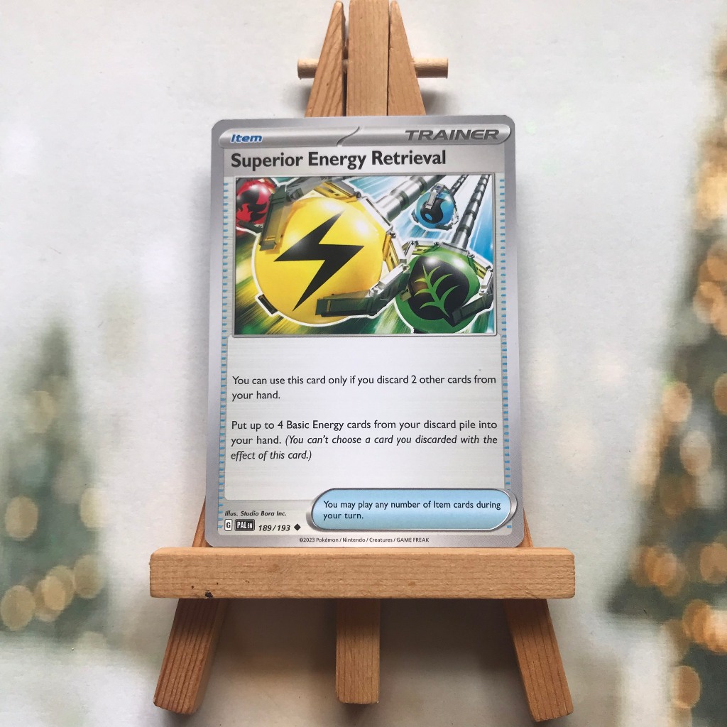 Thẻ hình Pokemon Superior Energy Retrieval 189/193 - Lá bài lẻ SVE Paldea Evoled Uncommon Reverse Holo tiếng Anh