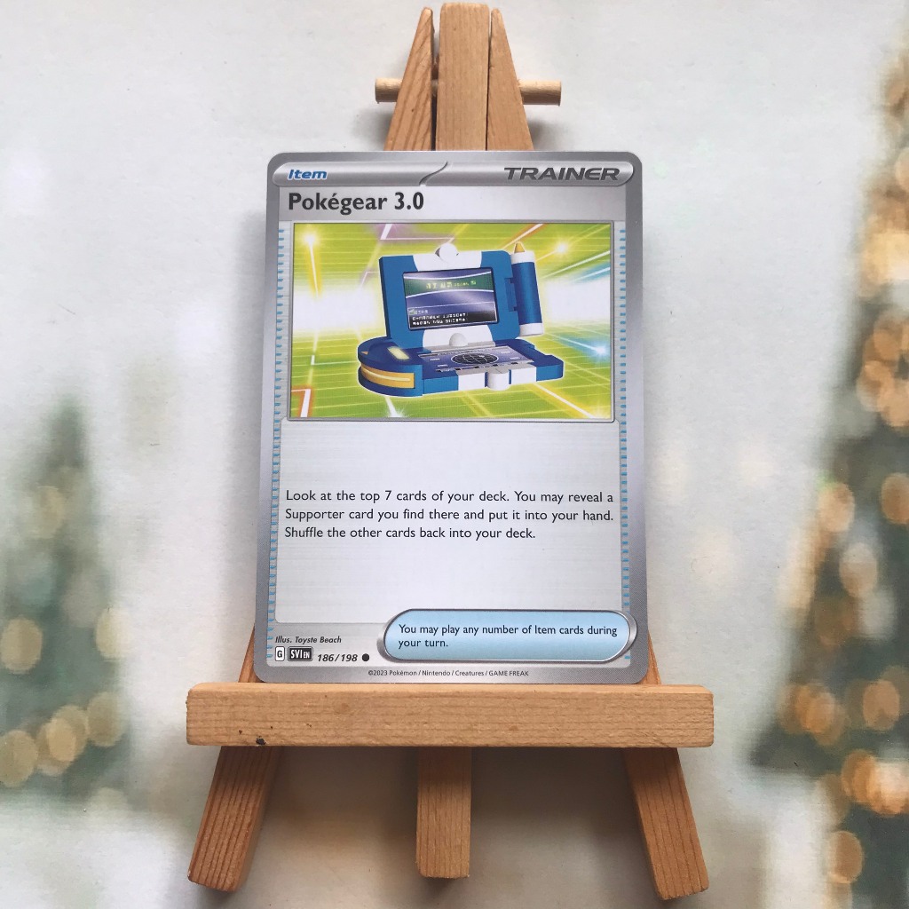 Thẻ hình Pokemon Pokegear 3.0 186/198 - Lá bài lẻ Scarlet Violet Base Set Common Reverse Holo tiếng Anh chính hãng
