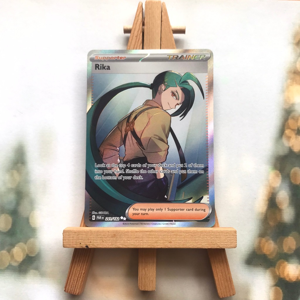 Thẻ hình Pokemon Rika 241/182 - Lá bài lẻ Paradox Rift Full Art Secret Rare tiếng Anh chính hãng