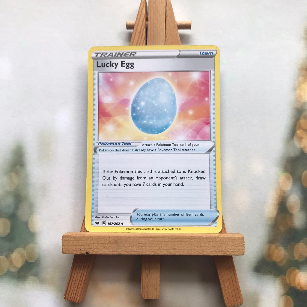 Thẻ hình Pokemon Lucky Egg 167/202 - Lá bài lẻ Uncommon tiếng Anh chính hãng