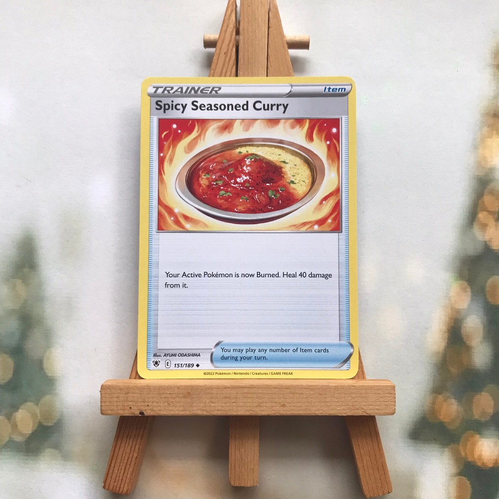 Thẻ hình Pokemon Spicy Seasoned Curry 151/189 - Lá bài lẻ Astral Radiance Uncommon Reverse Holo tiếng Anh chính hãng