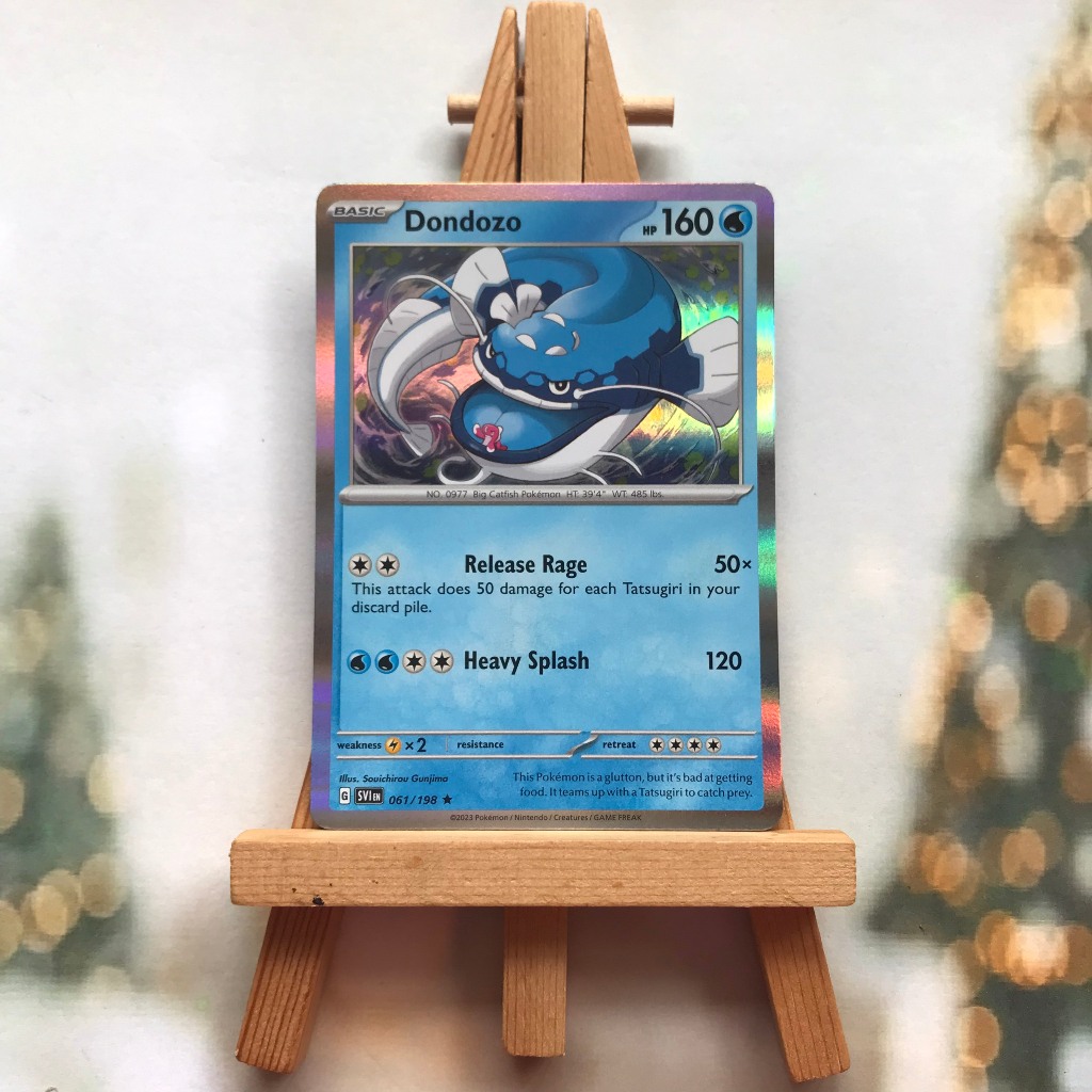 Thẻ hình Pokemon Dondozo 061/198 -Lá Bài Scarlet & Violet Base Set Reverse Holo Rare Deck Exclusive tiếng Anh chính hãng