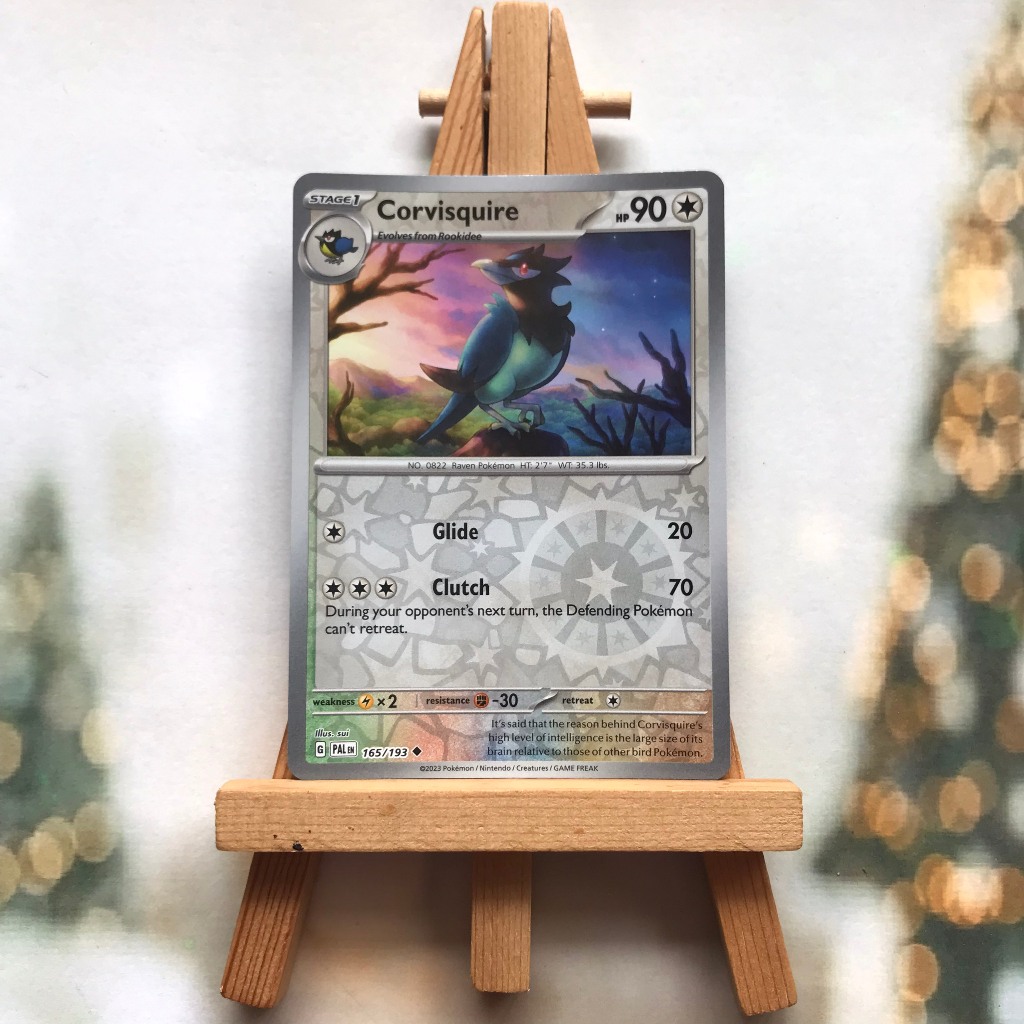 Thẻ hình Pokemon Corvisquire 165/193 - Lá bài lẻ Scarlet & Violet: Paldea Evolved Reverse Holo tiếng Anh chính hãng