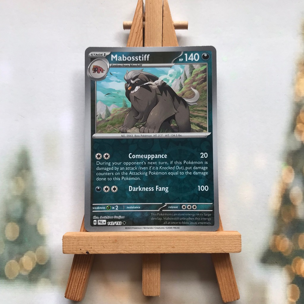 Thẻ hình Pokemon Mabosstiff 143/193 - Lá bài lẻ Scarlet & Violet: Paldea Evolved Reverse Holo tiếng Anh chính hãng