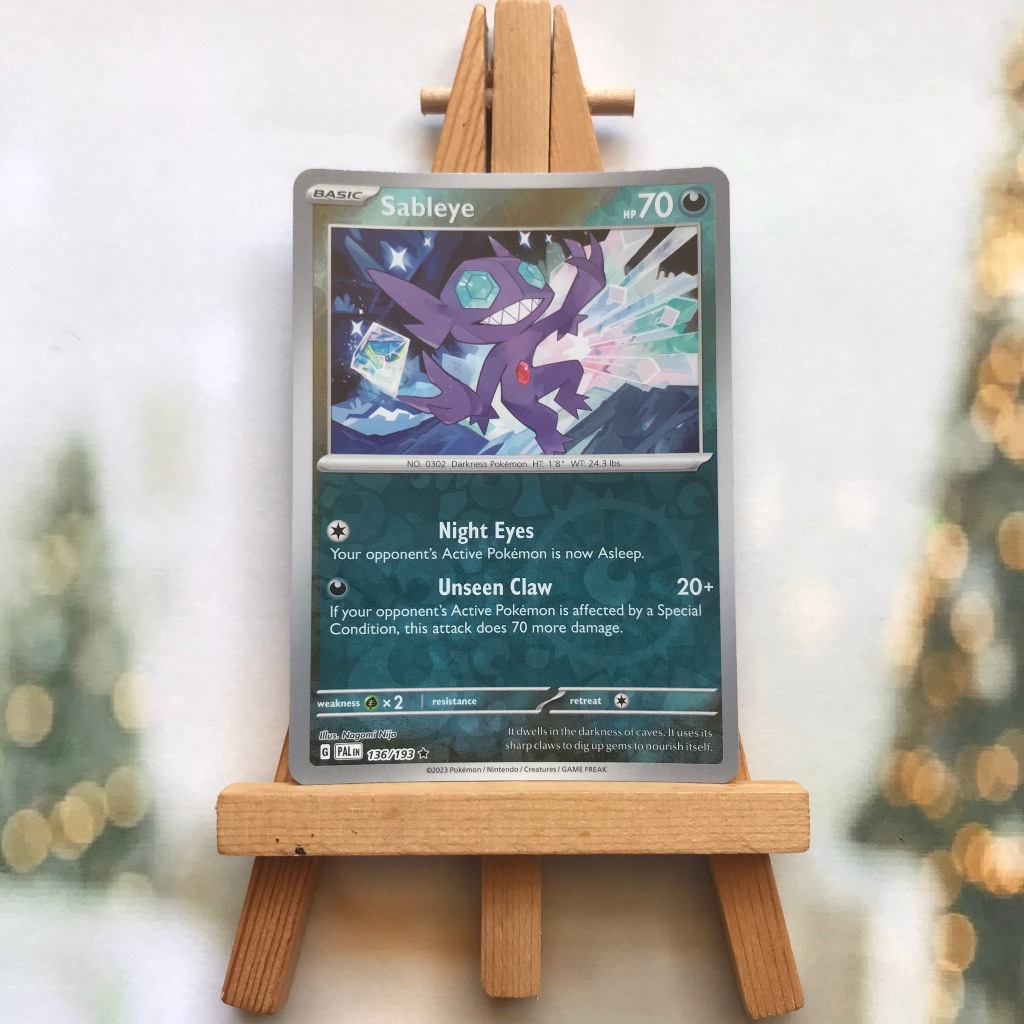 Thẻ hình Pokemon Sableye 136/193 - Lá bài lẻ Scarlet&Violet: Paldea Evolved Holo Rare Reverse Holo tiếng Anh chính hãng