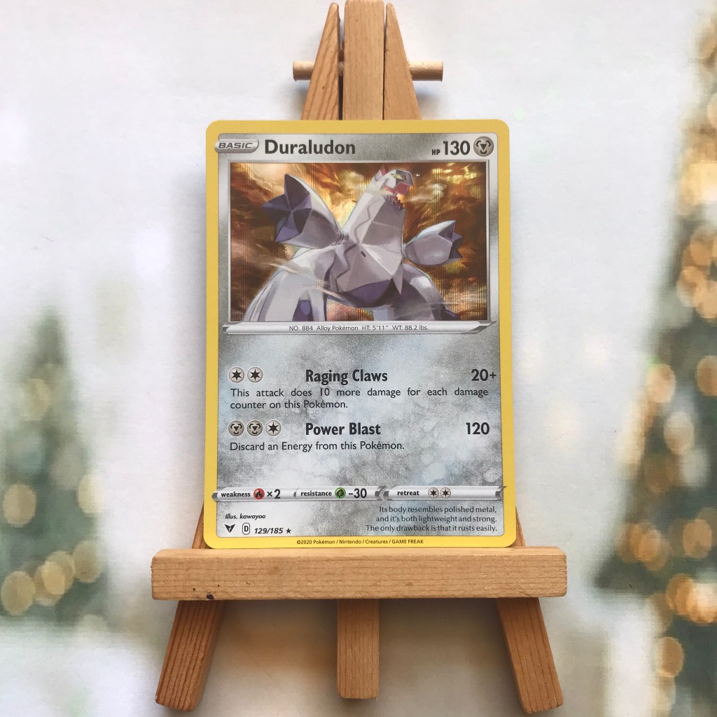 Thẻ hình Pokemon Duraludon 129/185 - Lá bài lẻ Sword & Shield: Vivid Voltage Holo Rare tiếng Anh chính hãng