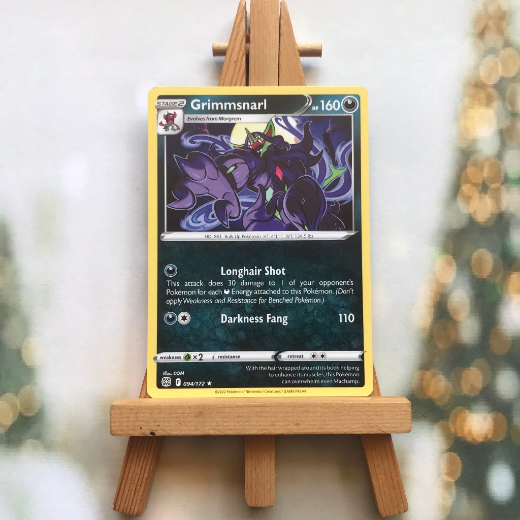 Thẻ hình Pokemon Grimmsnarl 094/172 - Lá bài Sword & Shield: Brilliant Stars Rare Reverse Holo tiếng Anh chính hãng