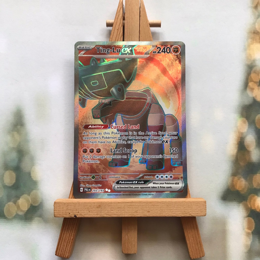 Thẻ hình Pokemon Ting-Lu ex 243/193  - Lá bài lẻ Scarlet&Violet Paldea Evolved Full Art Secret Rare tiếng Anh chính hãng