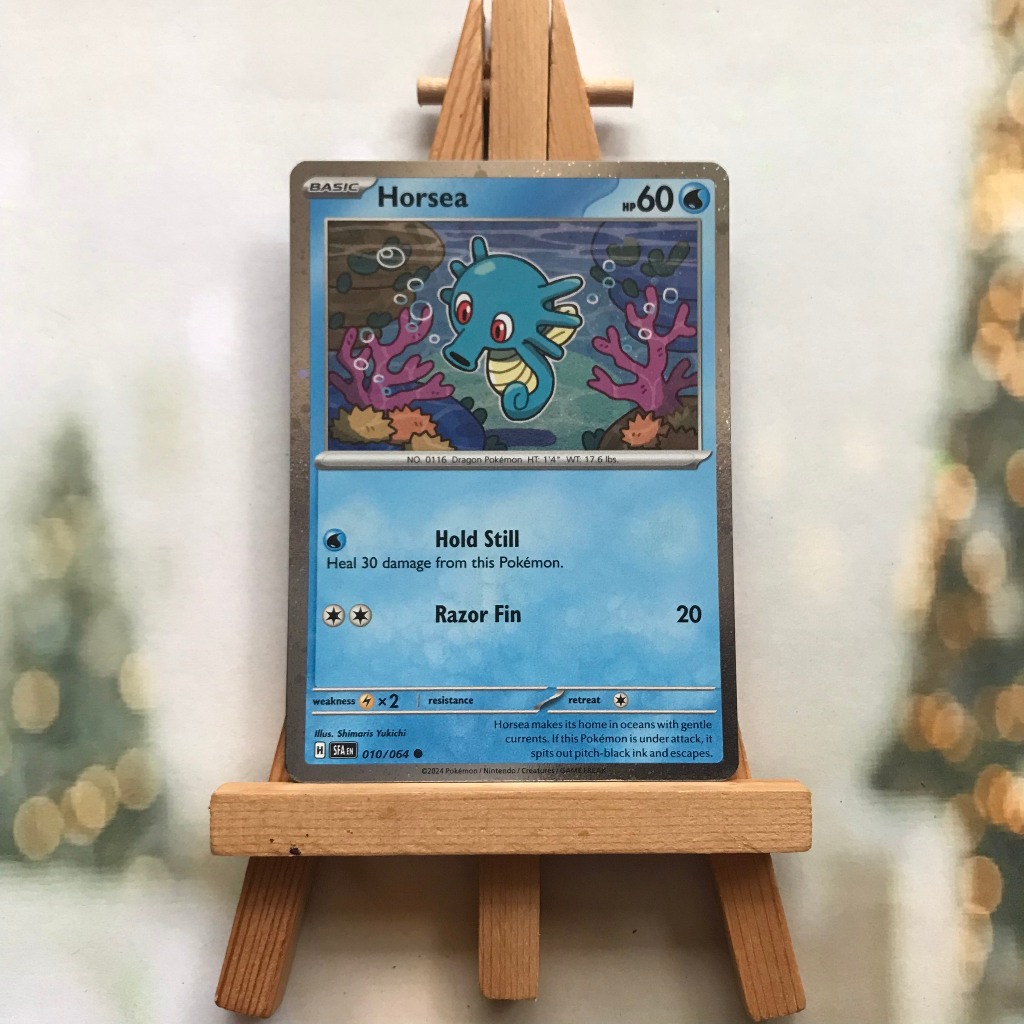 Thẻ hình Pokemon Horsea 010/064 - Lá bài lẻ Shrouded Fable Galaxy Holo Promo tiếng Anh chính hãng