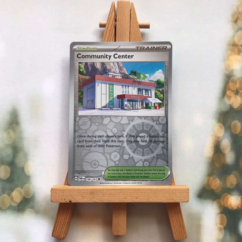 Thẻ hình Pokemon Community Center 146/167 - Lá bài lẻ Scarlet&Violet Twilight Masquerade Uncommon tiếng Anh chính hãng