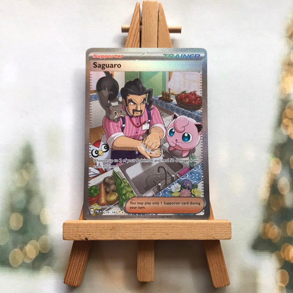 Thẻ hình Pokemon Saguaro 270/193 - Lá bài lẻ Scarlet&Violet Paldea Evolved Special Illustrion Rare tiếng Anh chính hãng