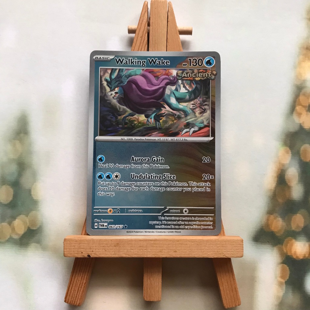 Thẻ hình Pokemon Walking Wake 063/167 - Lá bài lẻ SVE Twilight Masquerade Holo Rare Reverse Holo tiếng Anh chính hãng