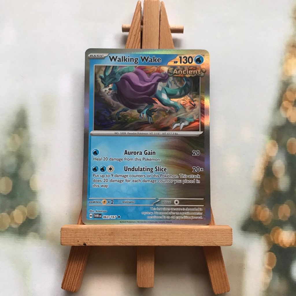 Thẻ hình Pokemon Walking Wake 063/167 - Lá bài lẻ SVE Twilight Masquerade Holo Rare Reverse Holo tiếng Anh chính hãng