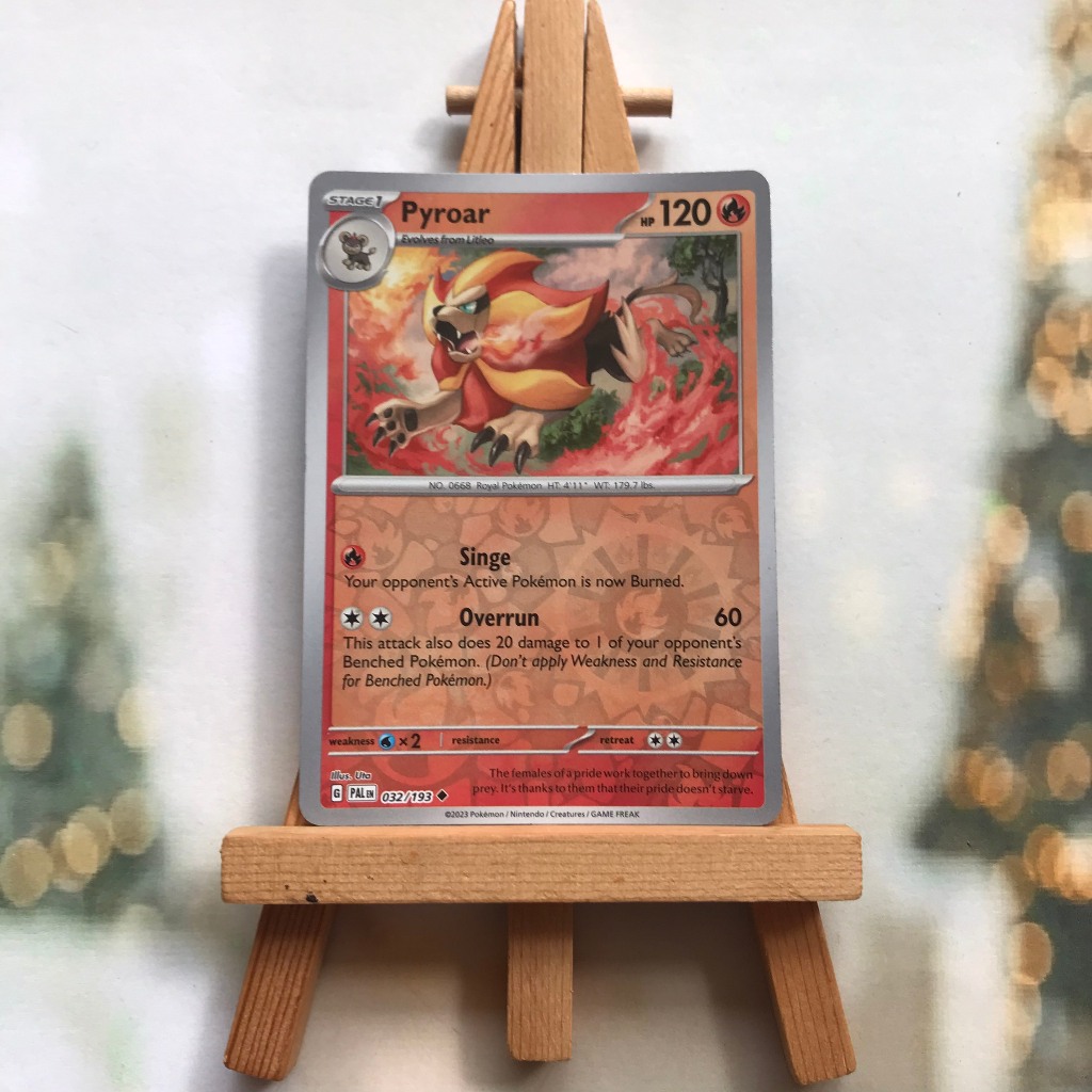 Thẻ hình Pokemon Pyroar 032/193 - Lá bài lẻ Scarlet & Violet: Paldea Evolved Uncommon Reverse Holo tiếng Anh chính hãng
