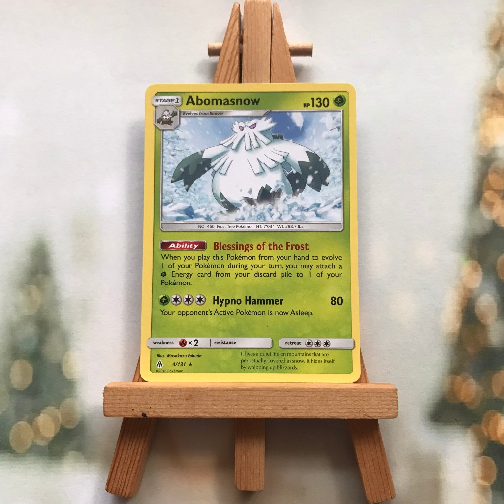 Thẻ hình Pokemon Abomasnow 4/131 - Lá bài Sun & Moon: Forbidden Light Rare tiếng Anh chính hãng