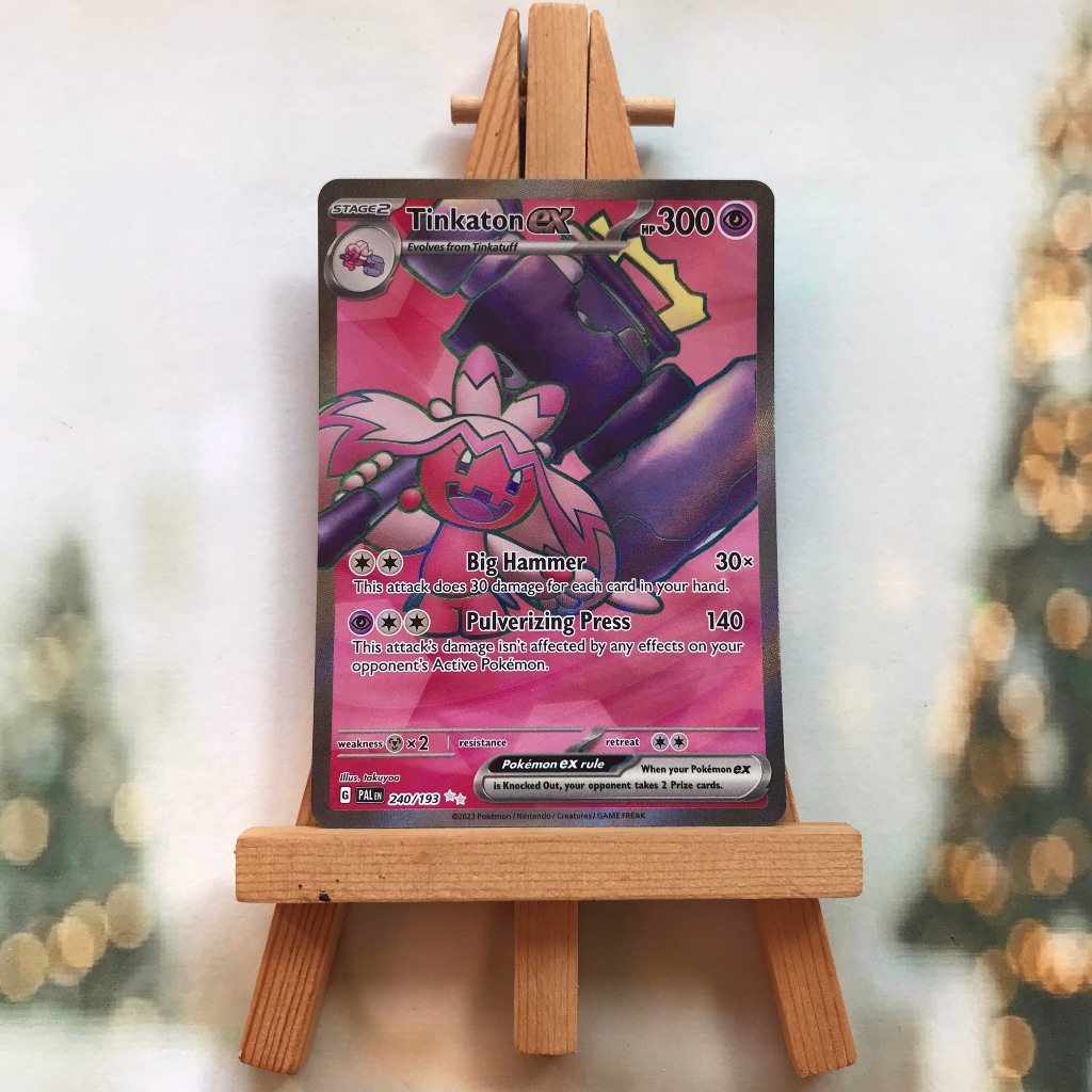 Thẻ hình Pokemon Tinkaton ex 240/193 - Lá bài lẻ Scarlet&Violet Paldea Evolved Full Art Secret Rare tiếng Anh chính hãng