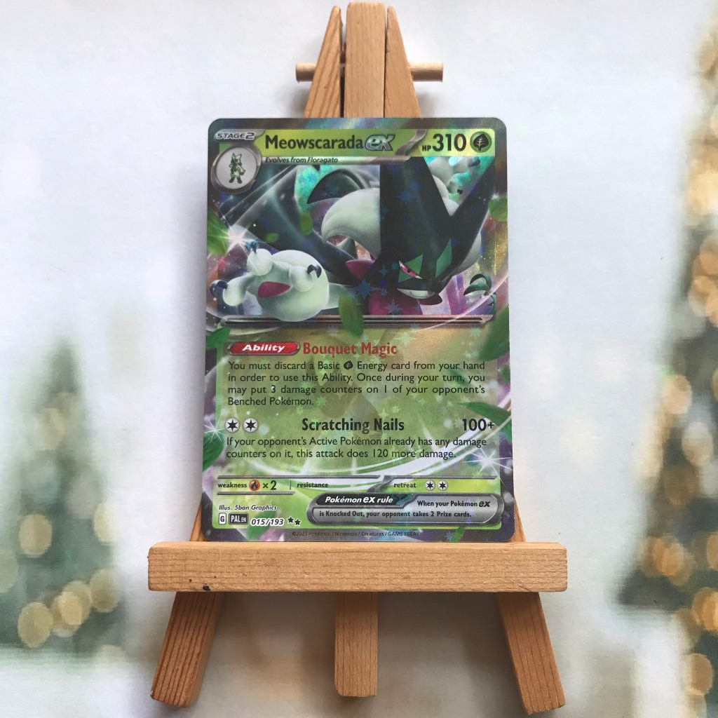 Thẻ hình Pokemon Meowscarada ex 015/193 - Lá bài Scarlet & Violet: Paldea Evolved Ultra Rare tiếng Anh chính hãng