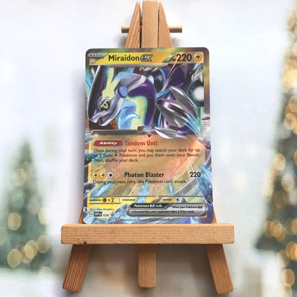 Thẻ hình Pokemon Miraidon ex SVP028 - Lá bài Scarlet & Violet Ultra Rare Promo tiếng Anh chính hãng