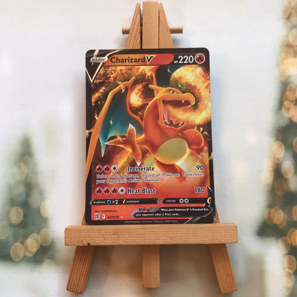 Thẻ hình Pokemon Charizard V 017/172 - Lá bài Sword & Shield: Brilliant Stars Ultra Rare tiếng Anh chính hãng