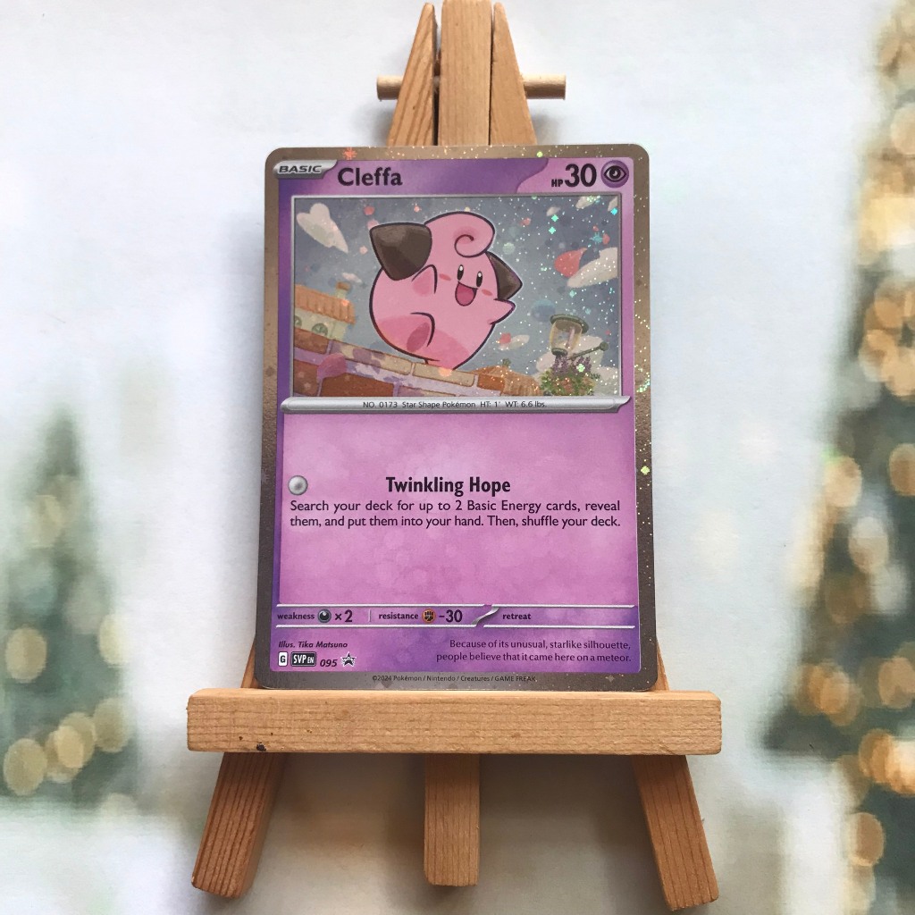 Thẻ hình Pokemon Cleffa SVP095 - Lá bài Scarlet & Violet Holo Promo tiếng Anh chính hãng