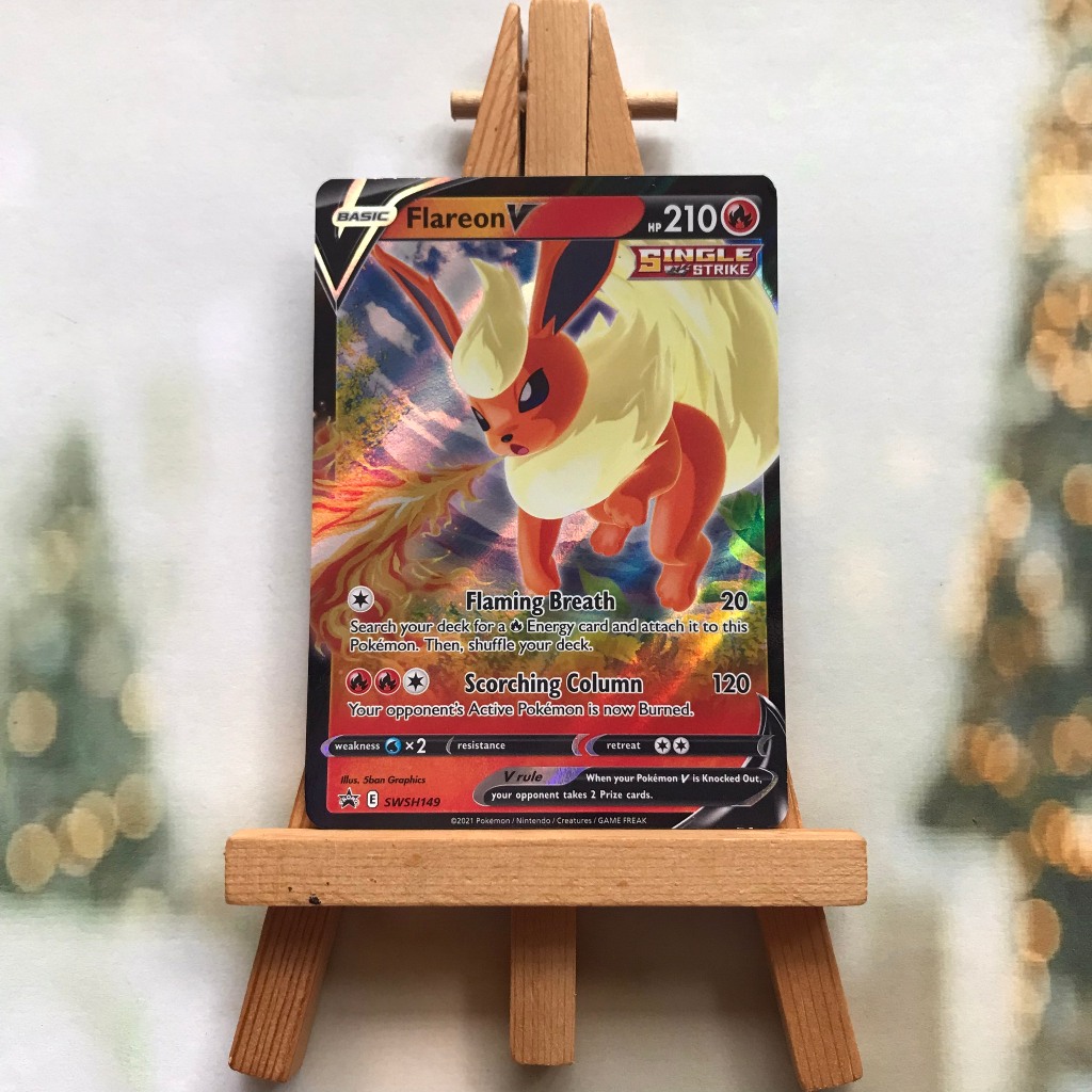 Thẻ hình Pokemon Flareon V SWSH149 - Lá bài Sword & Shield Evolving Skies Promo tiếng Anh chính hãng