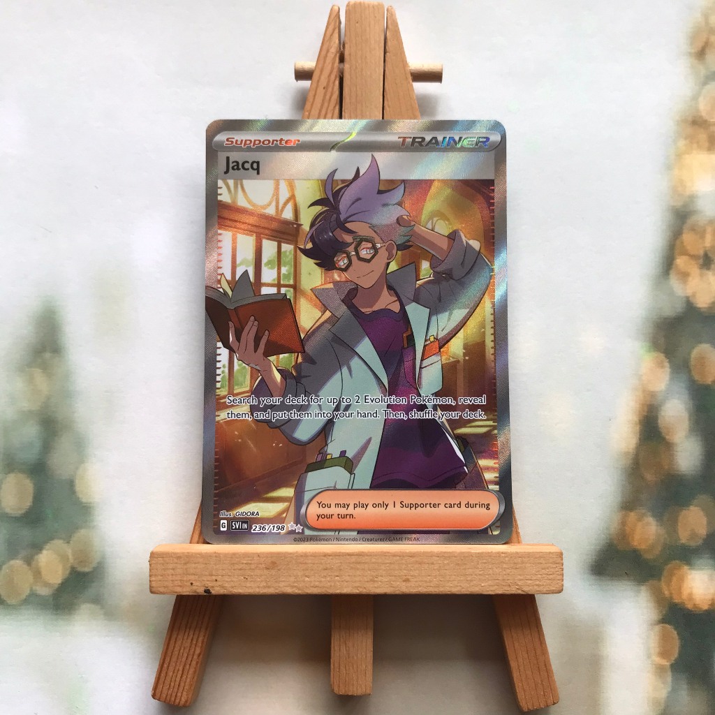 Thẻ hình Pokemon Jacq 236/198  - Lá bài Scarlet & Violet Base Set Full Art Secret Rare tiếng Anh chính hãng