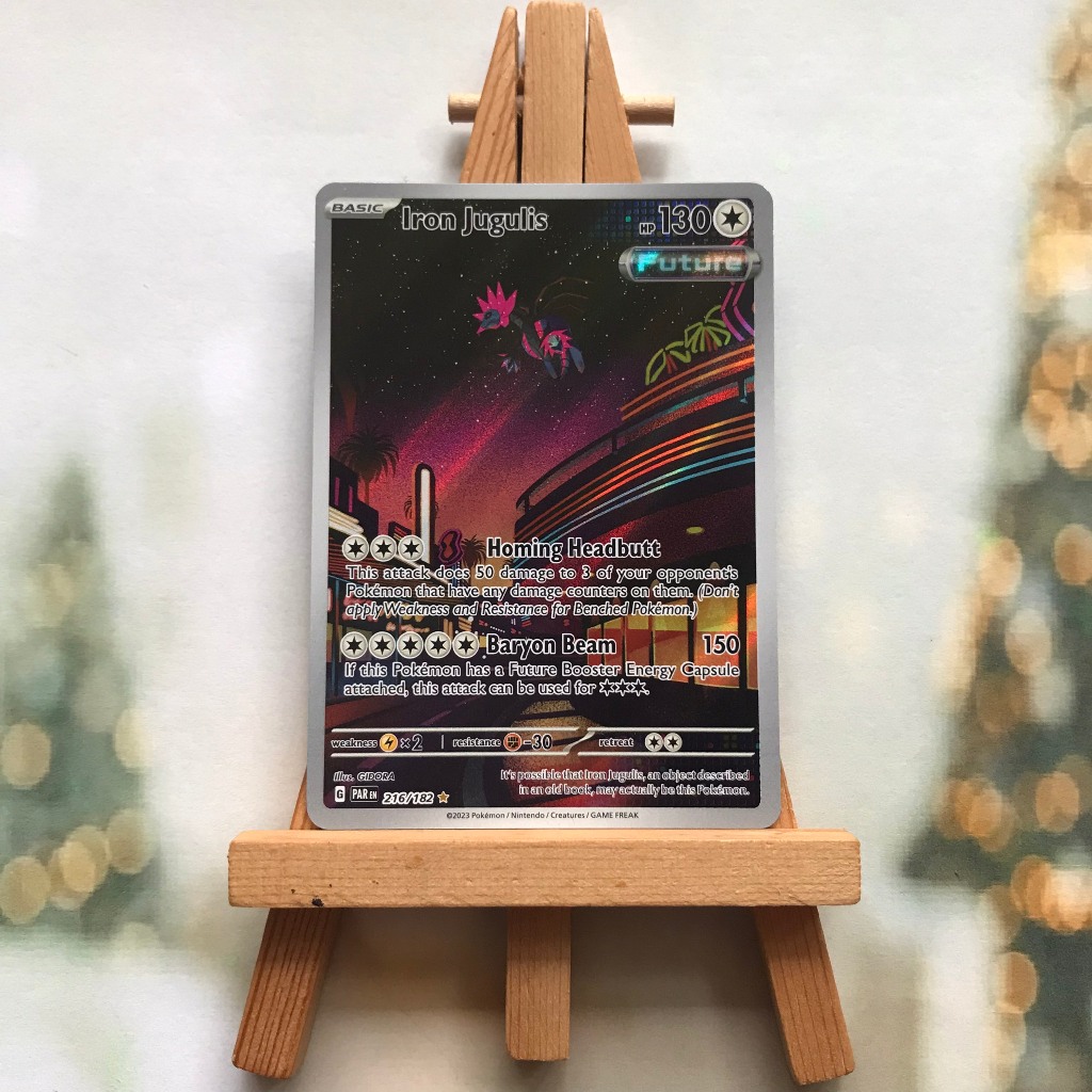 Thẻ hình Pokemon Iron Jugulis 216/182 - Lá bài Scarlet & Violet: Paradox Rift Illustration Rare tiếng Anh chính hãng