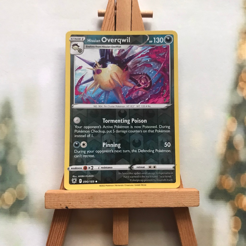 Thẻ hình Pokemon Hisuian Overqwil 090/189 - Lá bài SWSH Astral Radiance Uncommon Reverse Holo tiếng Anh chính hãng