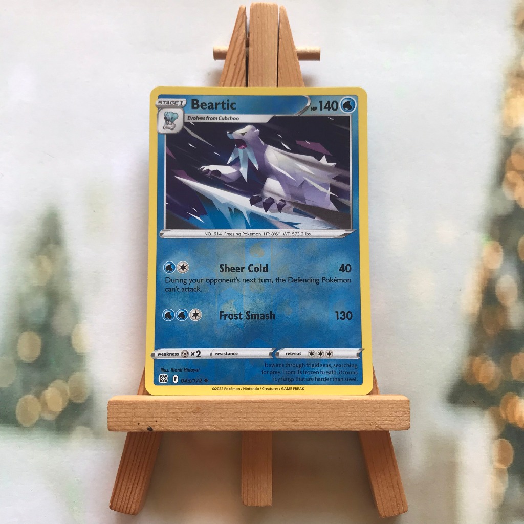 Thẻ hình Pokemon Beartic 043/172 - Lá bài Sword & Shield: Brilliant Stars Uncommon Reverse Holo tiếng Anh chính hãng