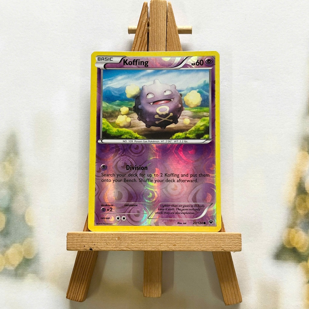 Thẻ hình Pokemon Koffing 27/124 - Lá bài lẻ XY: Fates Collide Common Reverse Holo tiếng Anh chính hãng