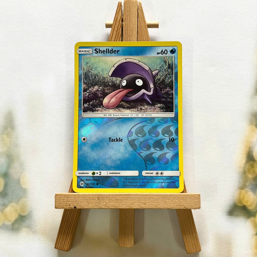 Thẻ hình Pokemon Shellder 33/149 - Lá bài lẻ Sun & Moon (Base Set) Common Reverse Holo tiếng Anh chính hãng