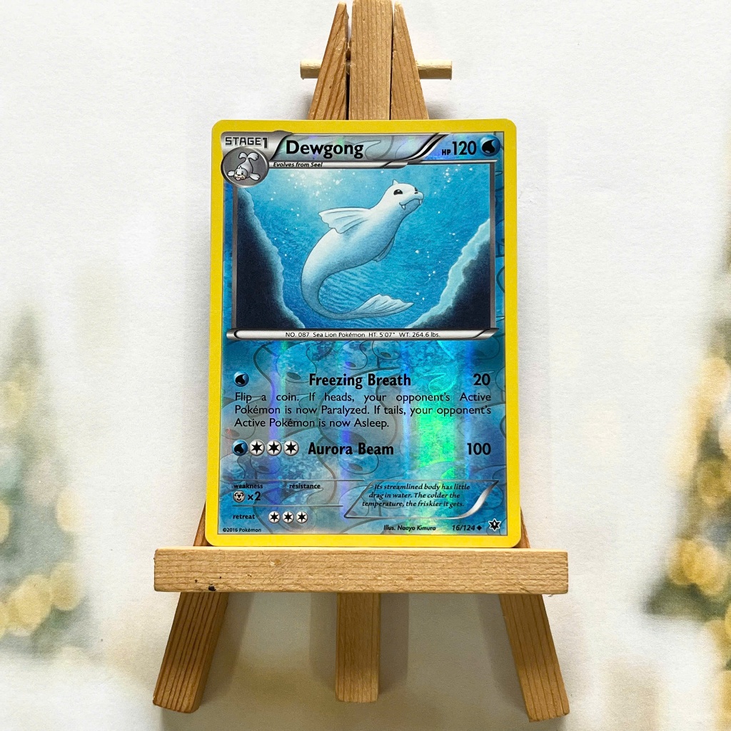 Thẻ hình Pokemon Dewgong 16/124 - Lá bài lẻ XY: Fates Collide Uncommon Reverse Holo tiếng Anh chính hãng