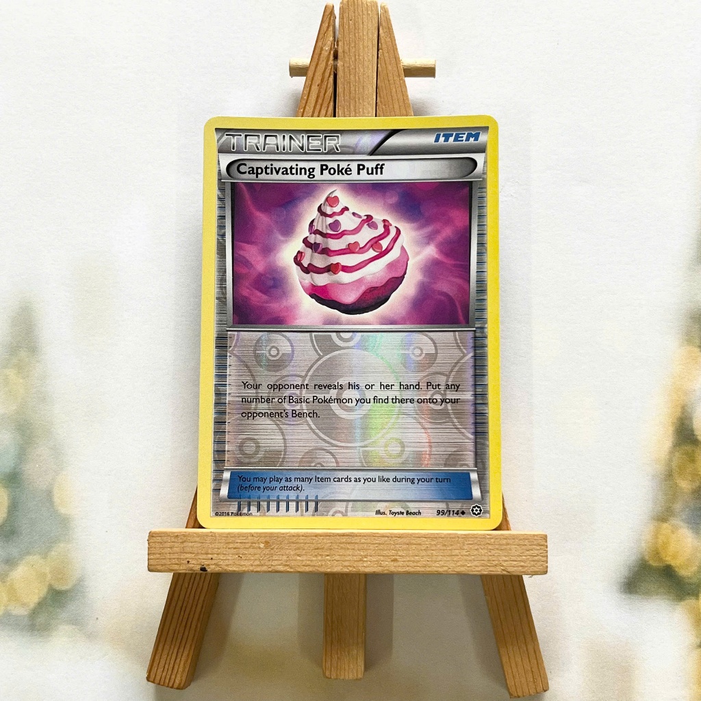 Thẻ hình Pokemon Captivating Poke Puff 99/114- Lá bài lẻ XY: Steam Siege Uncommon Reverse Holo tiếng Anh chính hãng