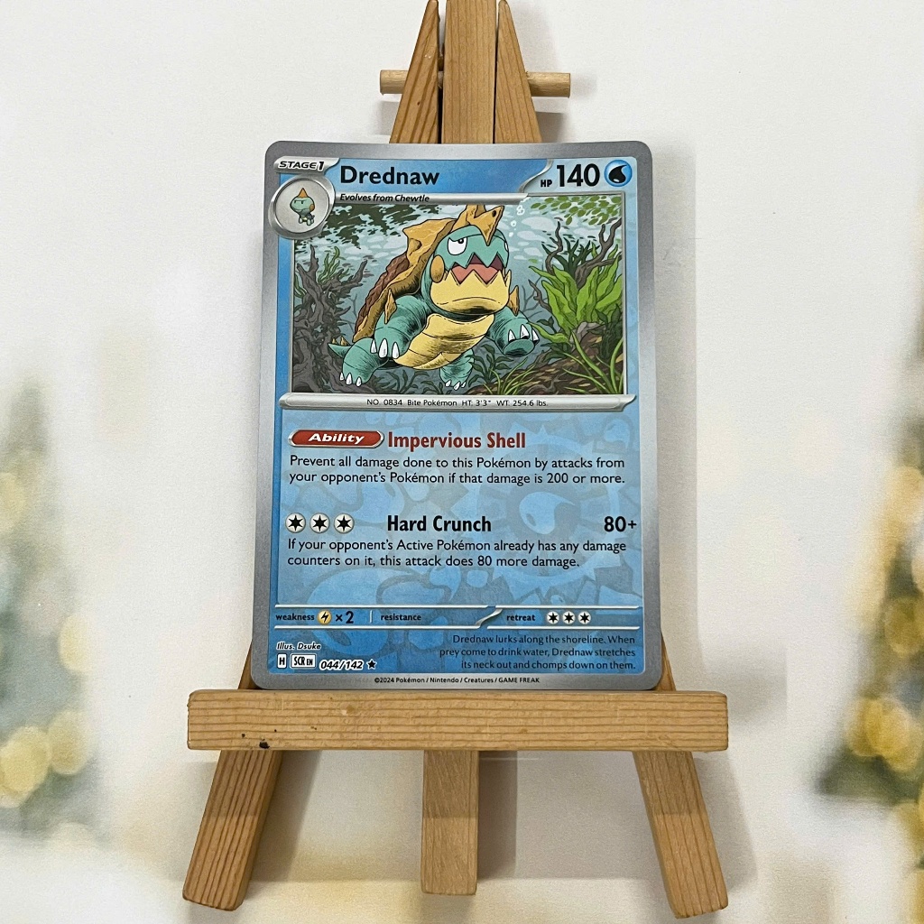 Thẻ hình Pokemon Drednaw 044/142 - Lá bài lẻ Stellar Crown Rare Reverse Holo tiếng Anh chính hãng