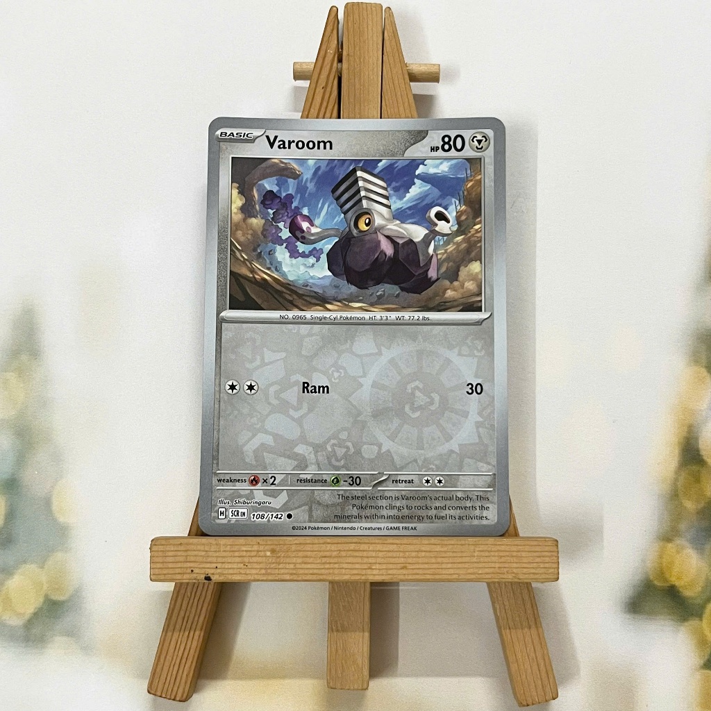 Thẻ hình Pokemon Varoom 108/142 - Lá bài lẻ Stellar Crown Common Reverse Holo tiếng Anh chính hãng