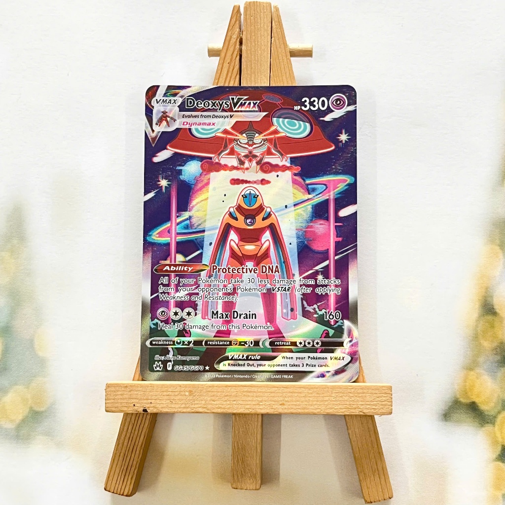 Thẻ hình Pokemon Deoxys VMAX GG45/GG70 - Lá bài lẻ Galarian Gallery Ultra Rare tiếng Anh chính hãng