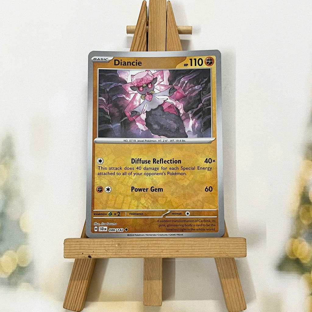 Thẻ hình Pokemon Diancie 086/142 - Lá bài lẻ Stellar Crown Uncommon Reverse Holo tiếng Anh chính hãng