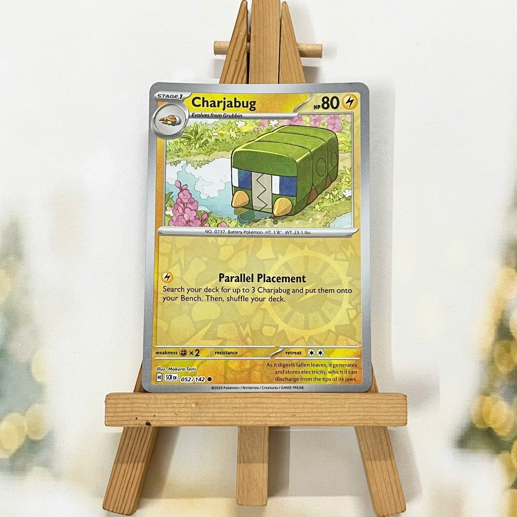 Thẻ hình Pokemon Charjabug 052/142 - Lá bài lẻ Stellar Crown Common Reverse Holo tiếng Anh chính hãng
